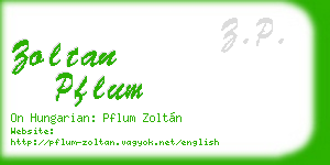 zoltan pflum business card
